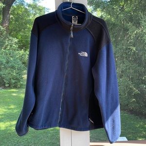 The North Face navy/black fleece zip-up jacket Large